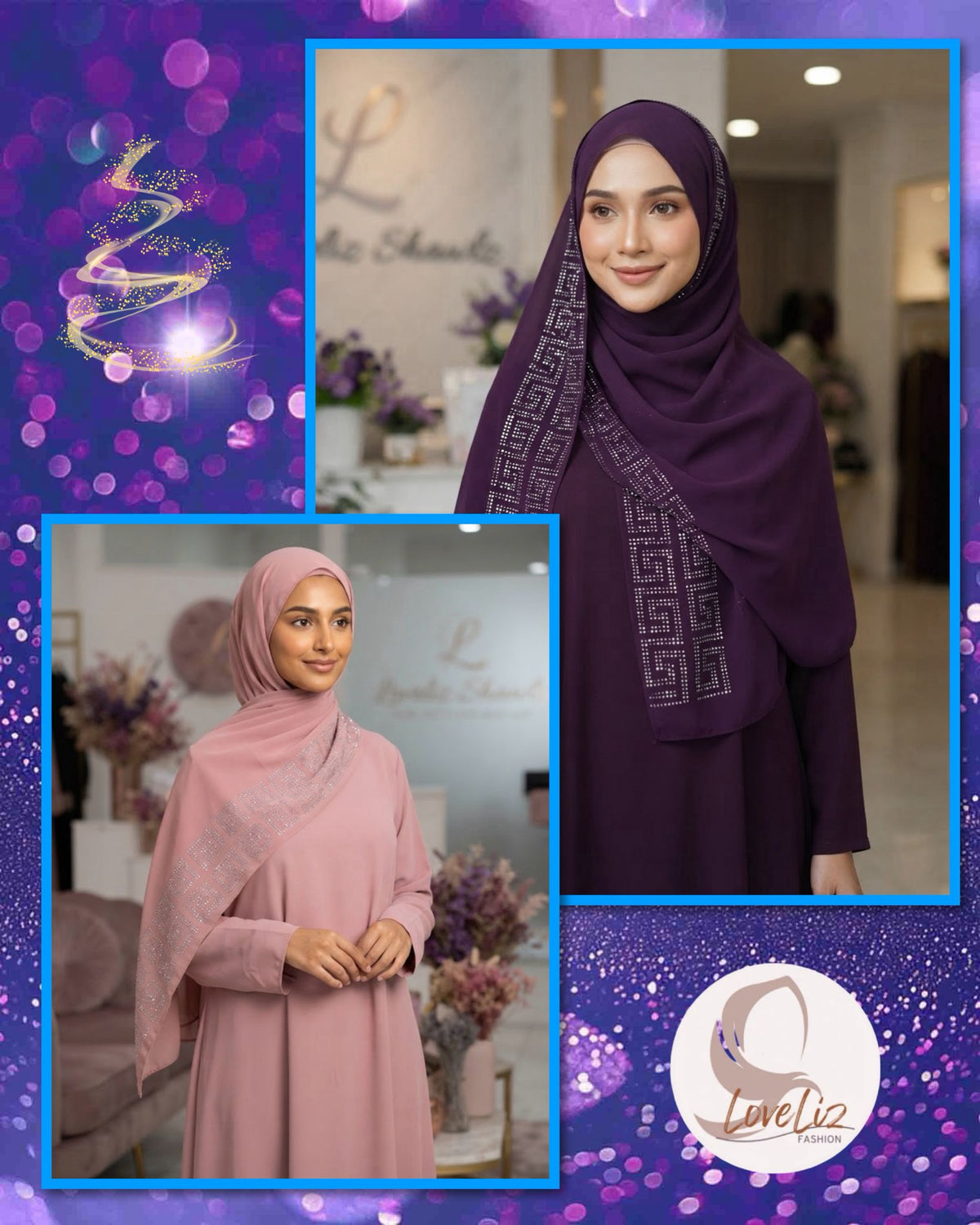 Royal Diamente Chiffon Shawl (SHL_0826/003)