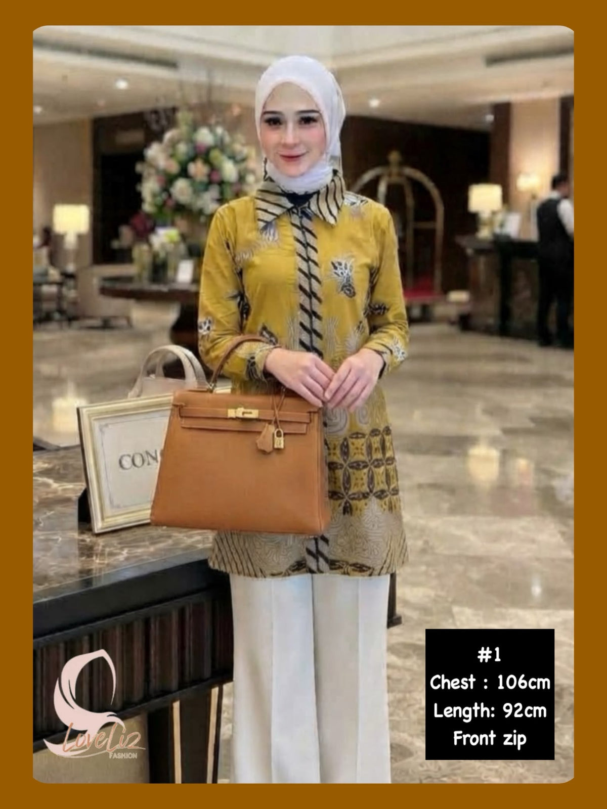 Batik Front Zip Tunic (BADR_1026/004) (#ANIS)