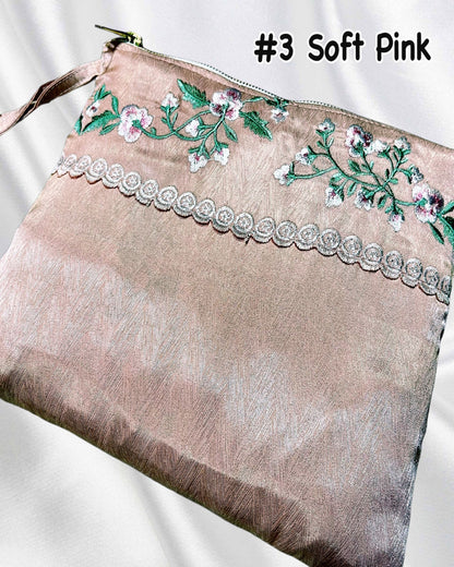 Exclusive Telekung Jacquard Satin w Rectangular Bag (TLKG- 1030) (#AT)