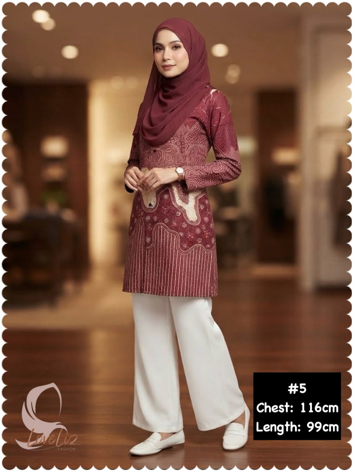Batik Front Button Tunic (BADR_1026/007) (#ANIS)