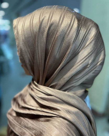Shawl Satin Stripes Ammara - Effortless Elegance in Luxurious Design (SHWL-1060) (#MM)