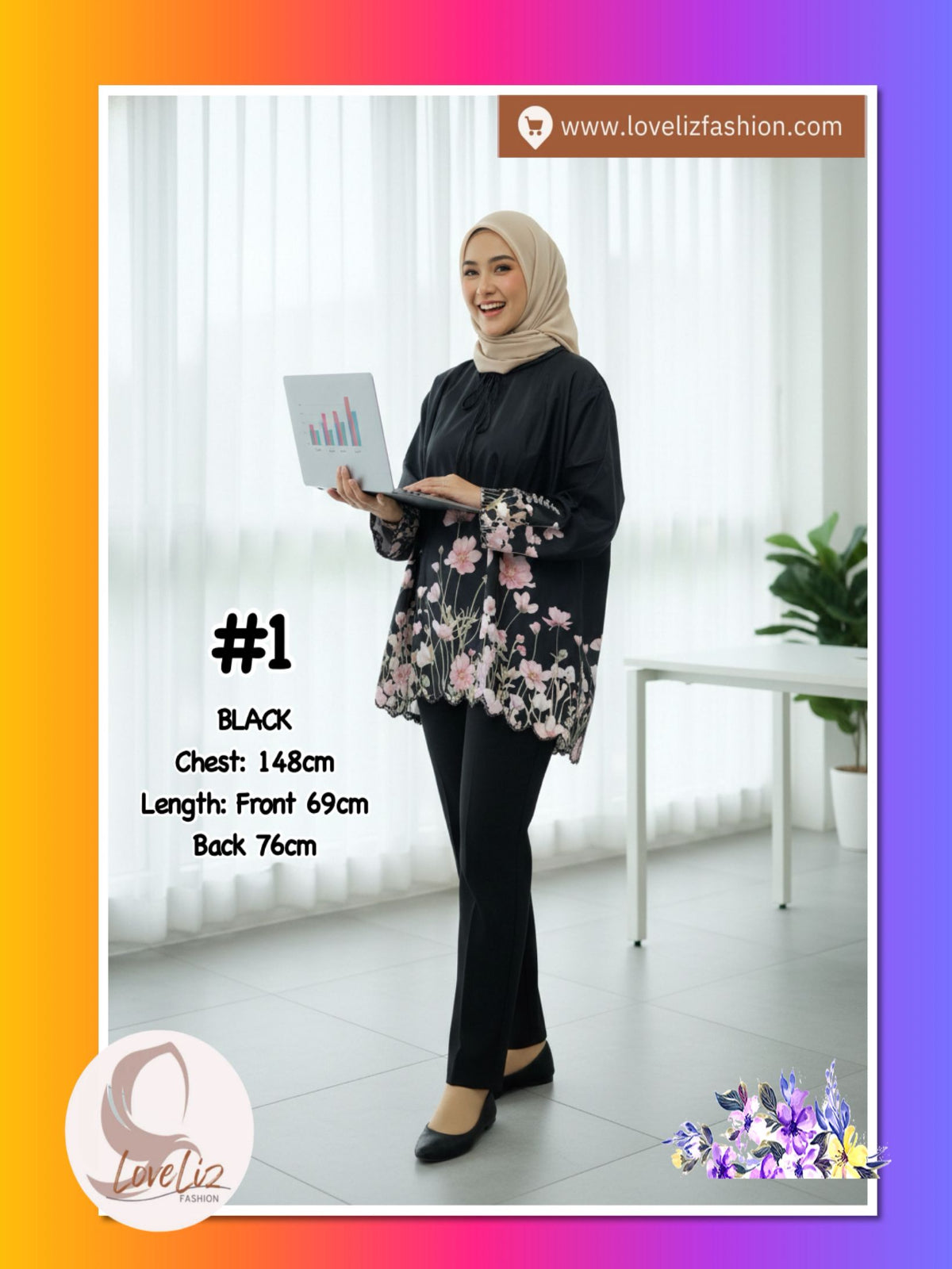 Top Modern Blouse (BLS_0126/001) (#T1340KNW)