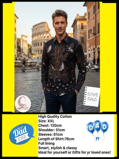 Batik Solo Long Sleeves Shirt - (BALS_0926/002) (#PE)