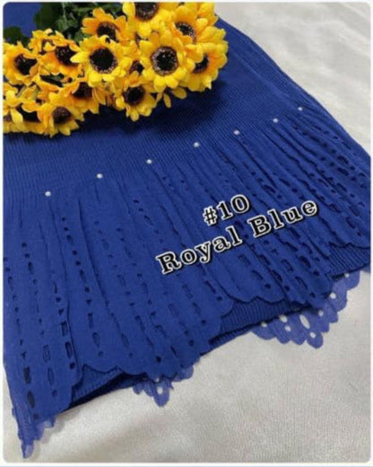 Shawl Pleated Laser Cut Batu (SHWL-1043)
