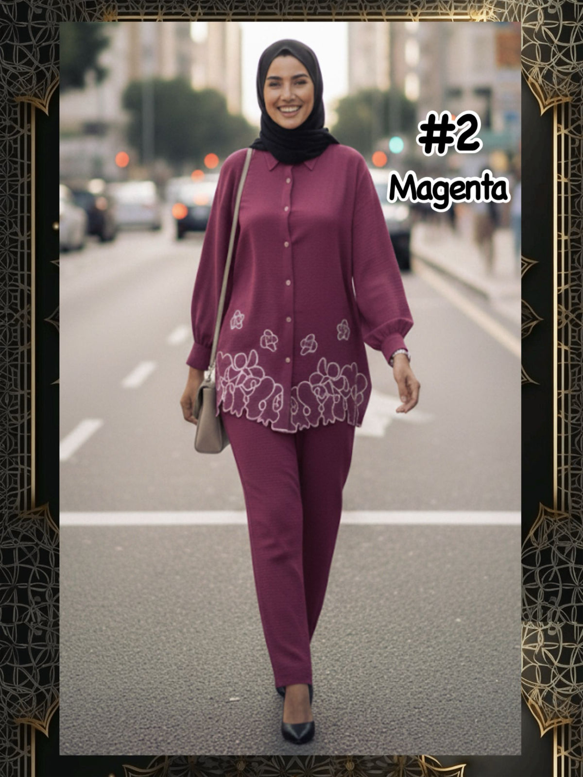 Top Blouse with Lower Embroidery (BLSE- 1026) (#P612KNG)