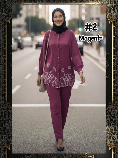 Top Blouse with Lower Embroidery (BLSE- 1026) (#P612KNG)