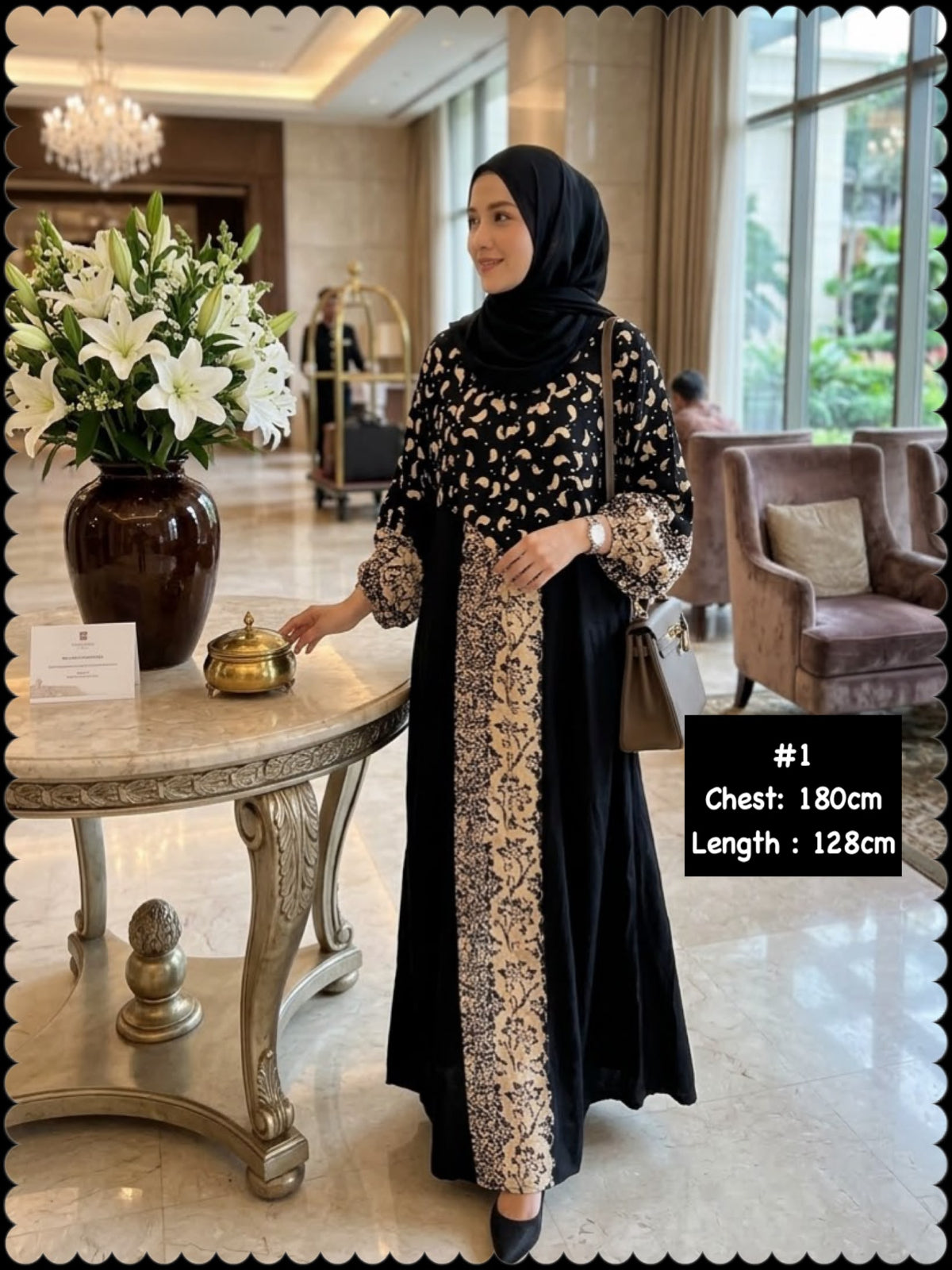 Kaftan Batik Dress (KFN_1026/001) (🔥 2 sets for $26/-)