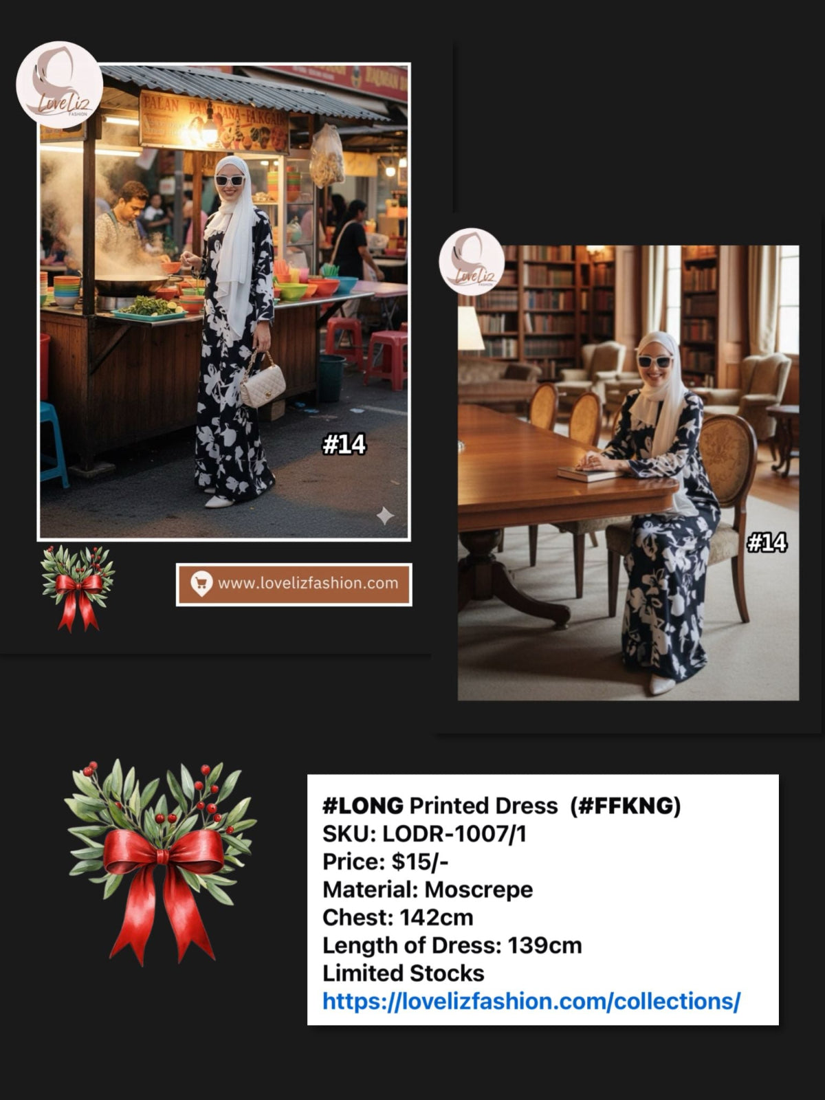 Long Printed Dress (LODR- 1007/1) (#FFKNG)