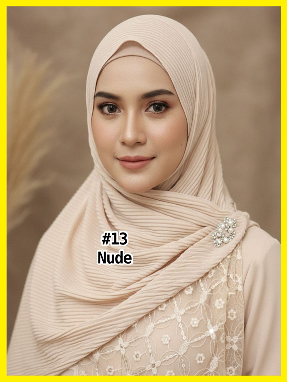 Shawl Chiffon Pleated Lace (SHL_0326/037)