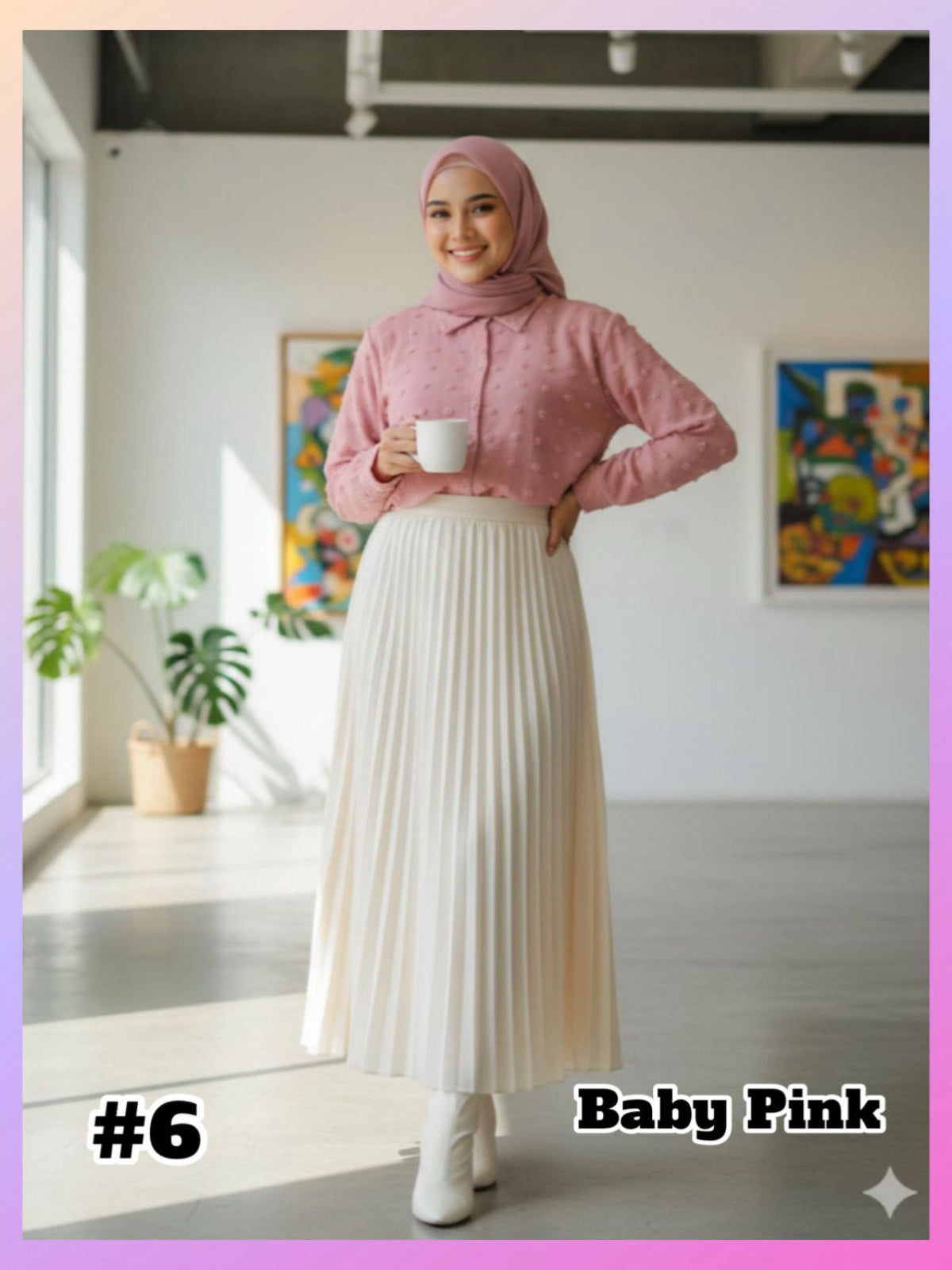 Top Plain Blouse (BLSE-1018) (P56KNG)