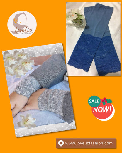 Long Cotton Lace Hand socks (HNSK- 1009)
