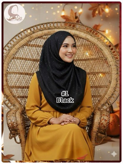 Shawl Satin Muna Diamonds (SHL_0326/065) (#ZSKN7) (🔥 2 pcs for $24/-🔥)
