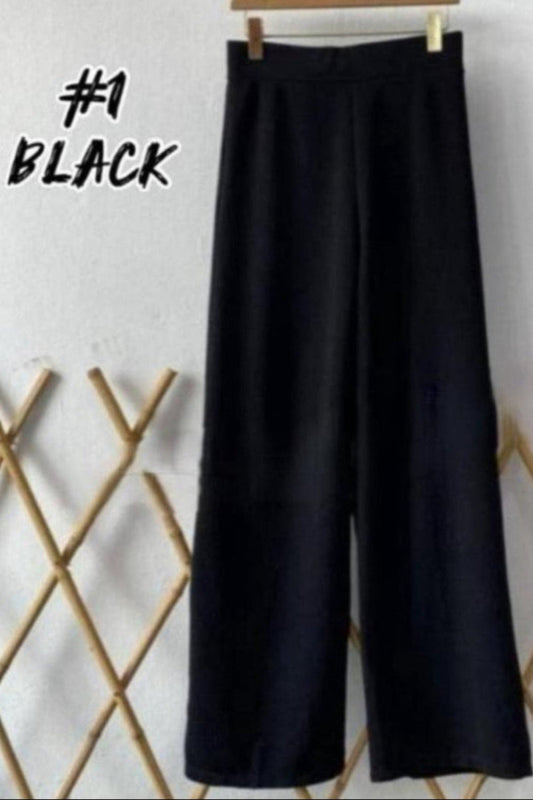 Elegant High- Waist Palazzo Pants (PLZO- 1001) (#KNG) – Ultimate Comfort and Style