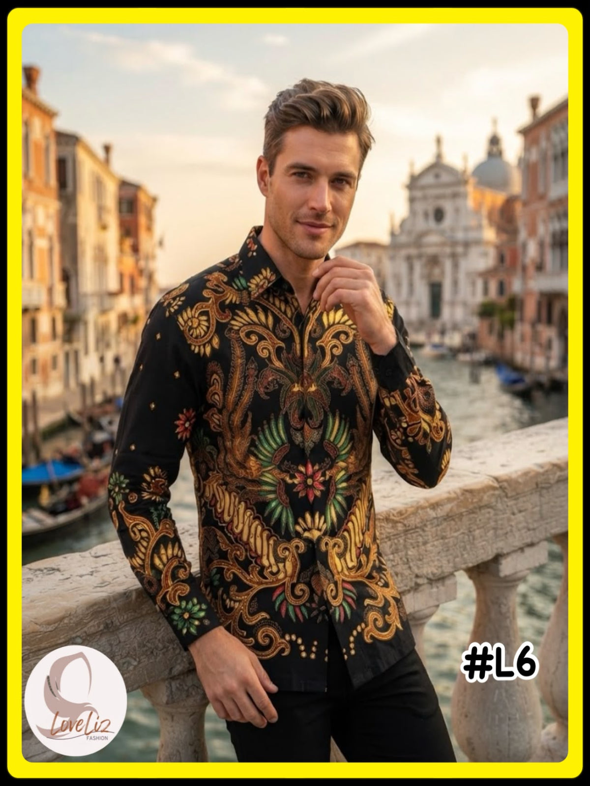 Batik Solo Long Sleeves Shirt - (BALS_0926/002) (#PE)