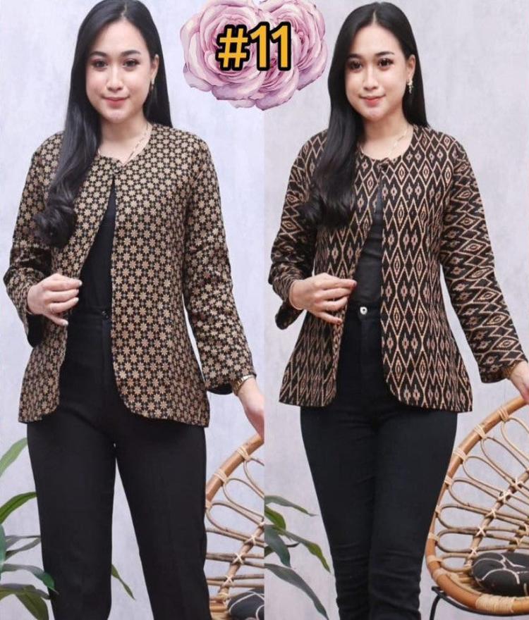 Top Blouse Batik Dual- Sided model 11 (#DS.ANT)