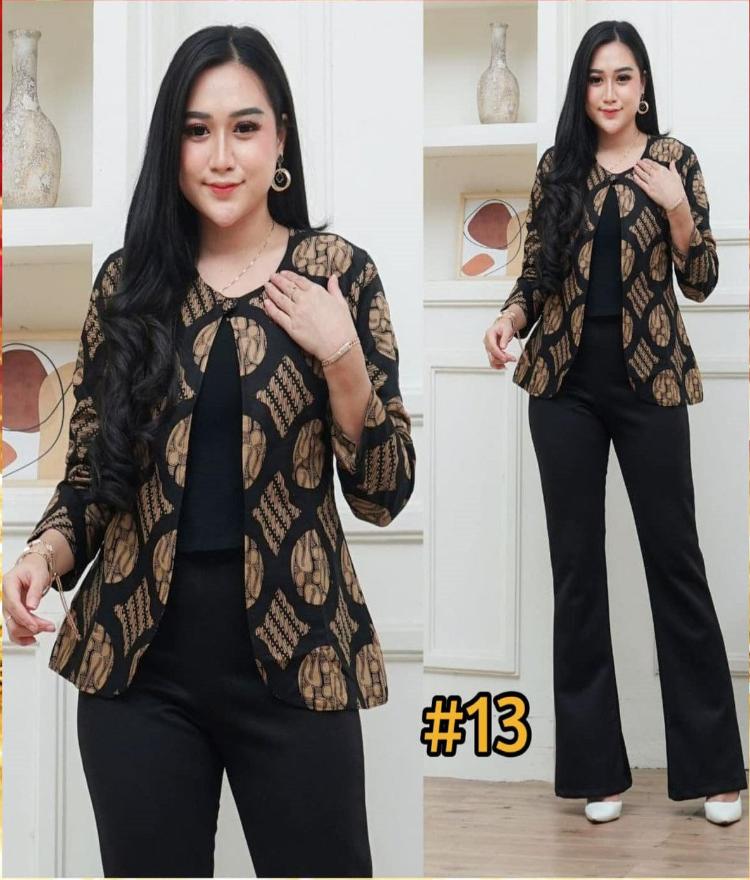 Top Blouse Batik Dual- Sided model 13 (#DS.ANT)