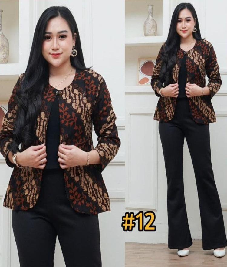 Top Blouse Batik Dual- Sided model 12 (#DS.ANT)