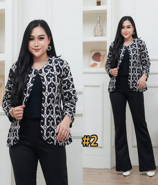 Top Blouse Batik Dual- Sided model 2 (#DS.ANT)