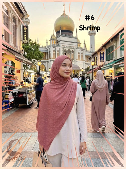 Shawl Crush Pleated Fiona (SHL_1026/038) (🔥 5 pcs for $35.00🔥)