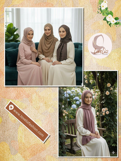 Shawl Chiffon Muna Lining (SHWL- 1059) (#MM)