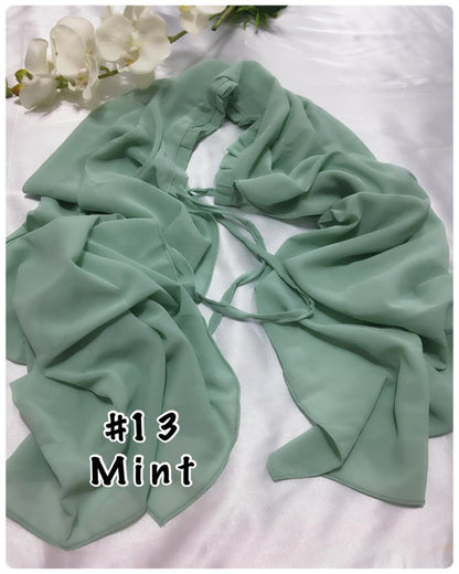 Shawl Chiffon with Ruffles (SHWL-1020)