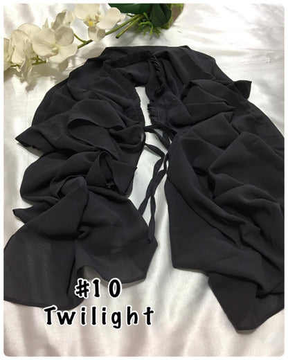 Shawl Chiffon with Ruffles (SHWL-1020)
