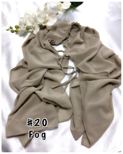 Shawl Chiffon with Ruffles (SHWL-1020)