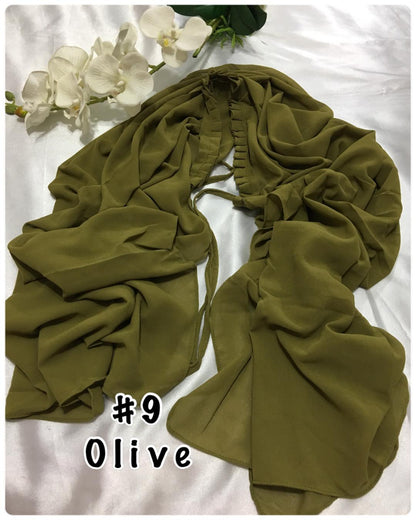 Shawl Chiffon with Ruffles (SHWL-1020)