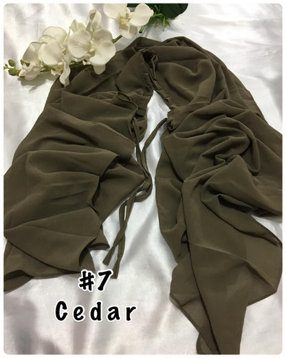 Shawl Chiffon with Ruffles (SHWL-1020)