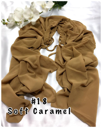 Shawl Chiffon with Ruffles (SHWL-1020)