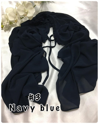 Shawl Chiffon with Ruffles (SHWL-1020)