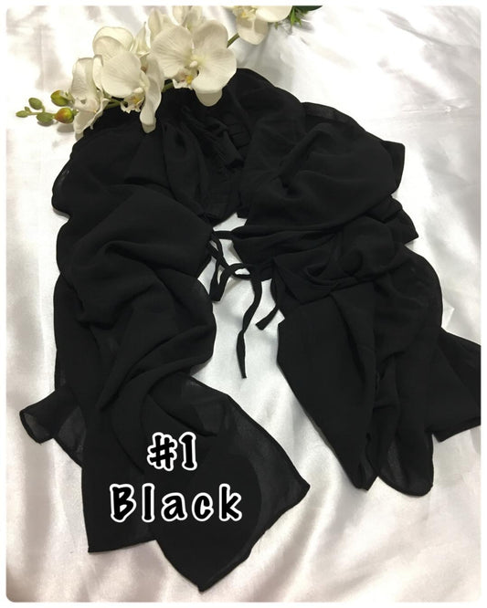 Shawl Chiffon with Ruffles (SHWL-1020)