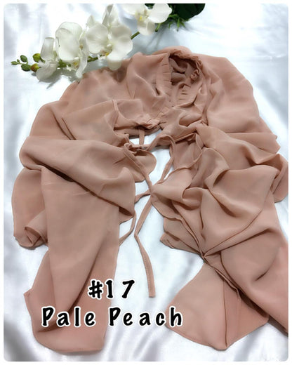 Shawl Chiffon with Ruffles (SHWL-1020)