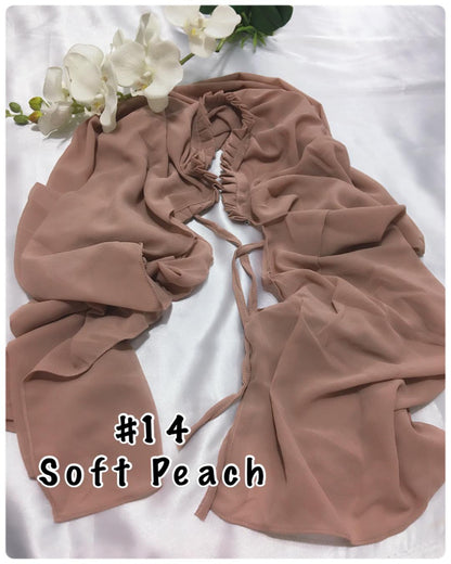 Shawl Chiffon with Ruffles (SHWL-1020)