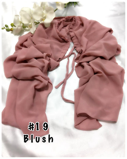 Shawl Chiffon with Ruffles (SHWL-1020)