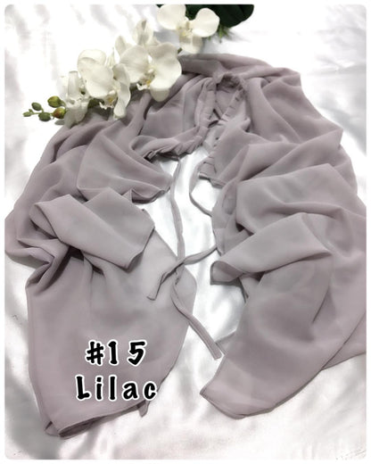 Shawl Chiffon with Ruffles (SHWL-1020)