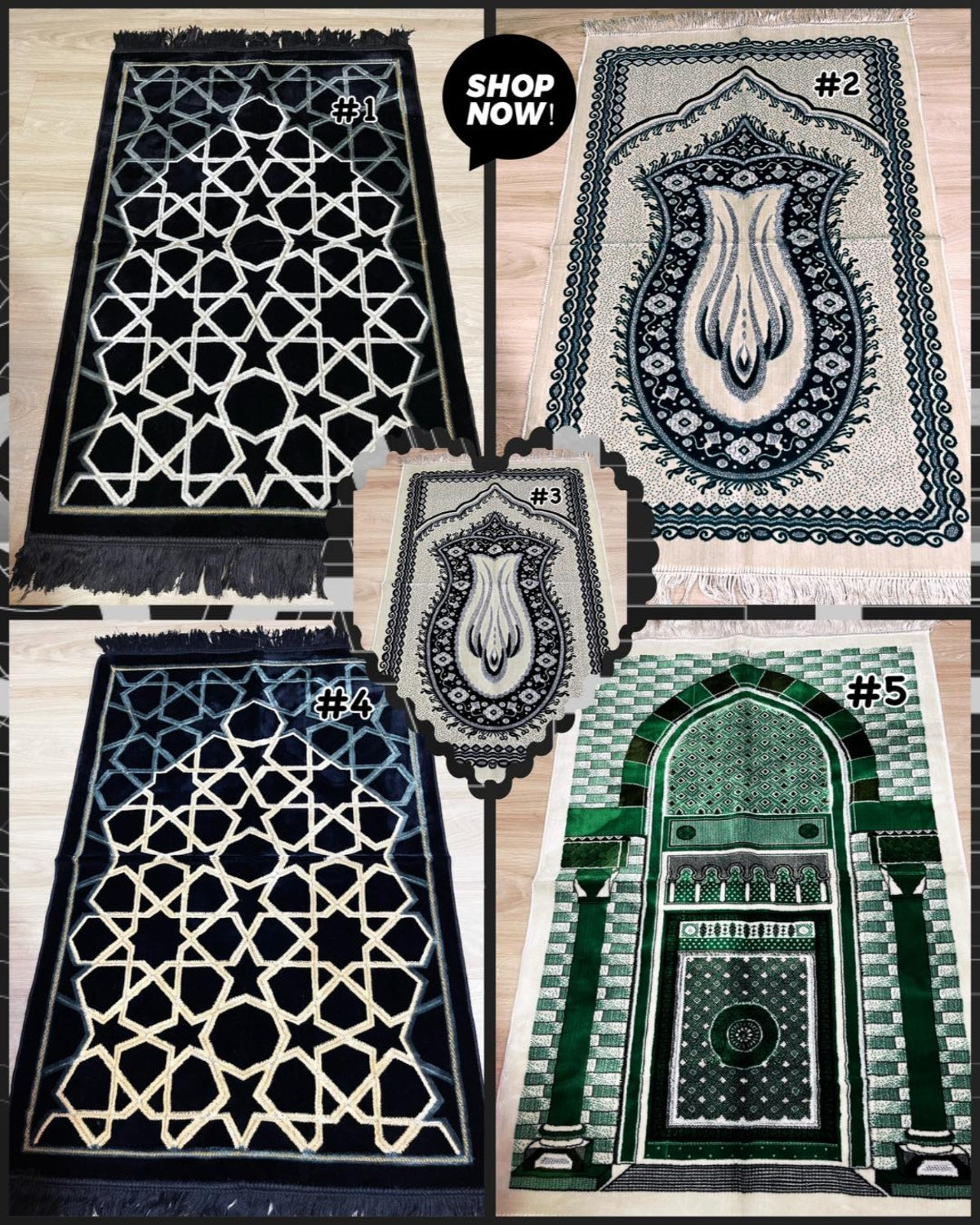 Luxurious Turkish Sejadah Praying Mat - (#ZCS) 🕋 - Embrace the Spiritual Journey