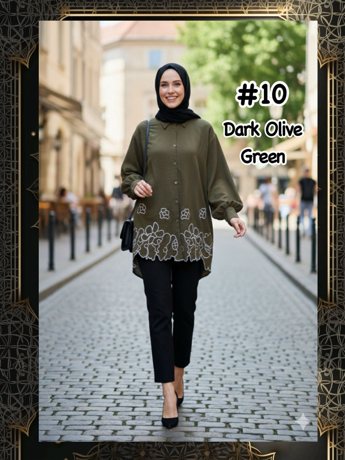 Top Blouse with Lower Embroidery (BLSE- 1026) (#P612KNG)
