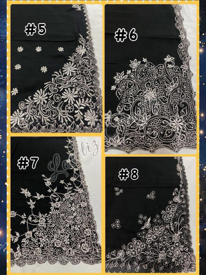 Premium Cotton Bawal with Sulaman Embroidery & Diamante (BWL_0226/030)