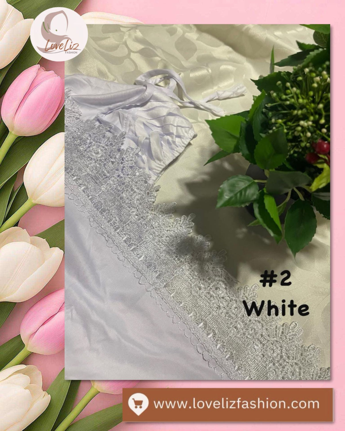 LoveLiz Fashion Single Lace Telekung (TLKG- 1002) (#ZC) – Feel the Connection! Comfort for Your Spiritual Journey