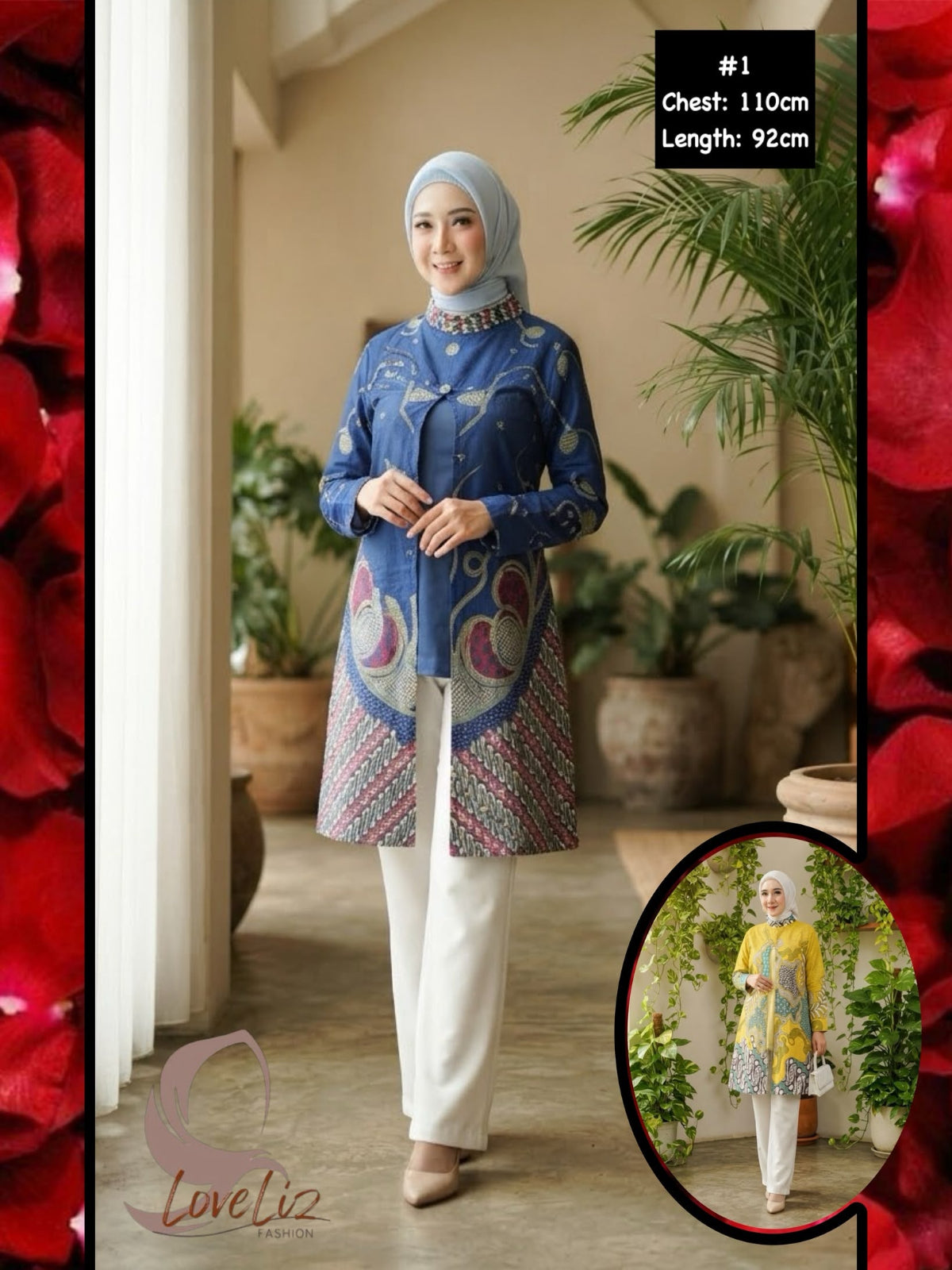 Batik Long Cardigan Styled Tunic (BADR_1026/006) (#ANIS)