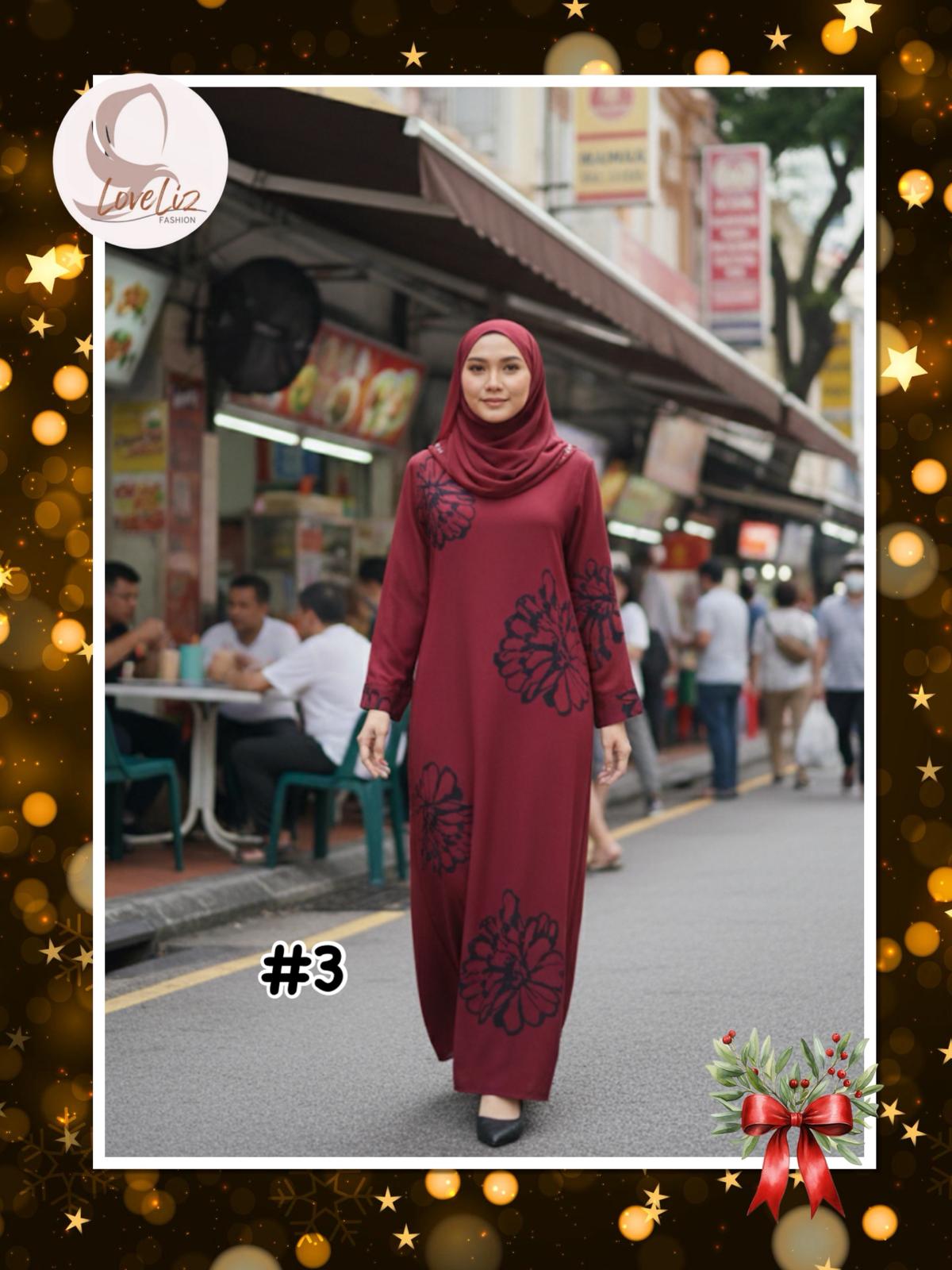 Long Printed Dress (LODR- 1007/3(A)) (#FFKNG)