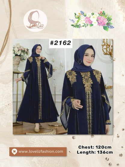 Exclusive Colored Turkish Abaya with Swarovski Embroidery (ABYA_0226/185-205) (SN 1021- 2183)