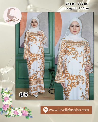 Long Printed Dress (LODR- 1007/3(D)) (#FFKNG)