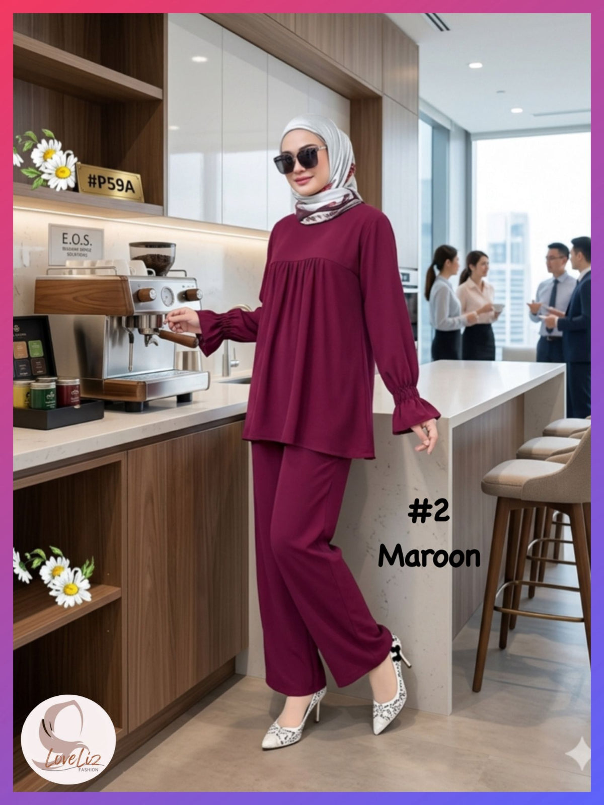 Chey Crepe Pants Suits (PANTS_0426/011) (#P59A)