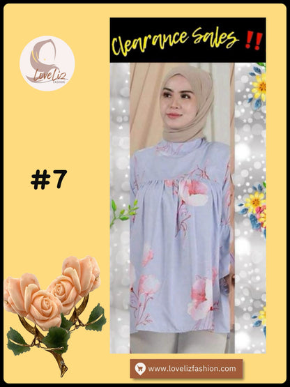 Top Modern Printed Blouse (BLSE-1005) (Top Only)