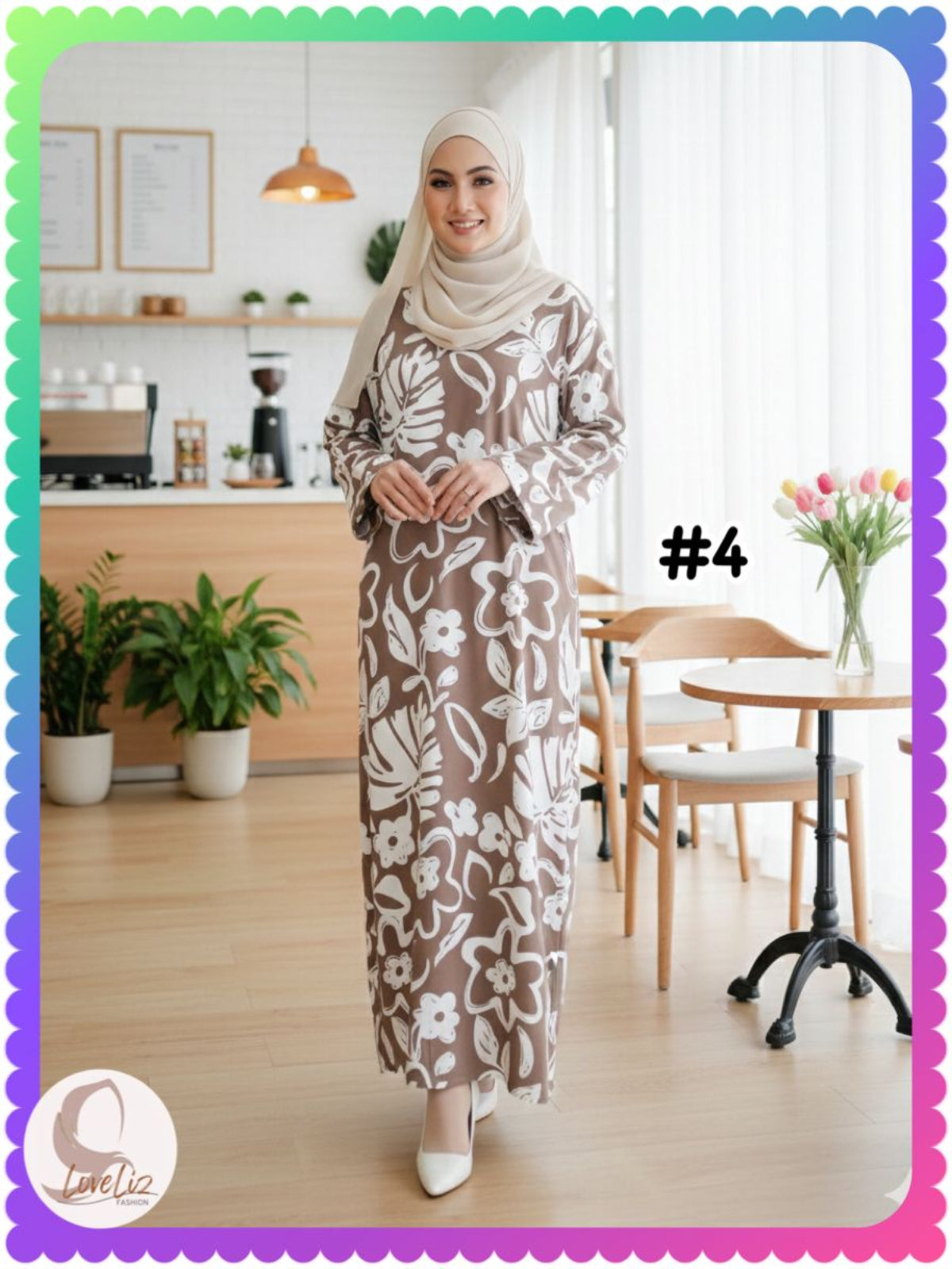 Long Printed Dress (LODR- 1007/3(B)) (#FFKNG)