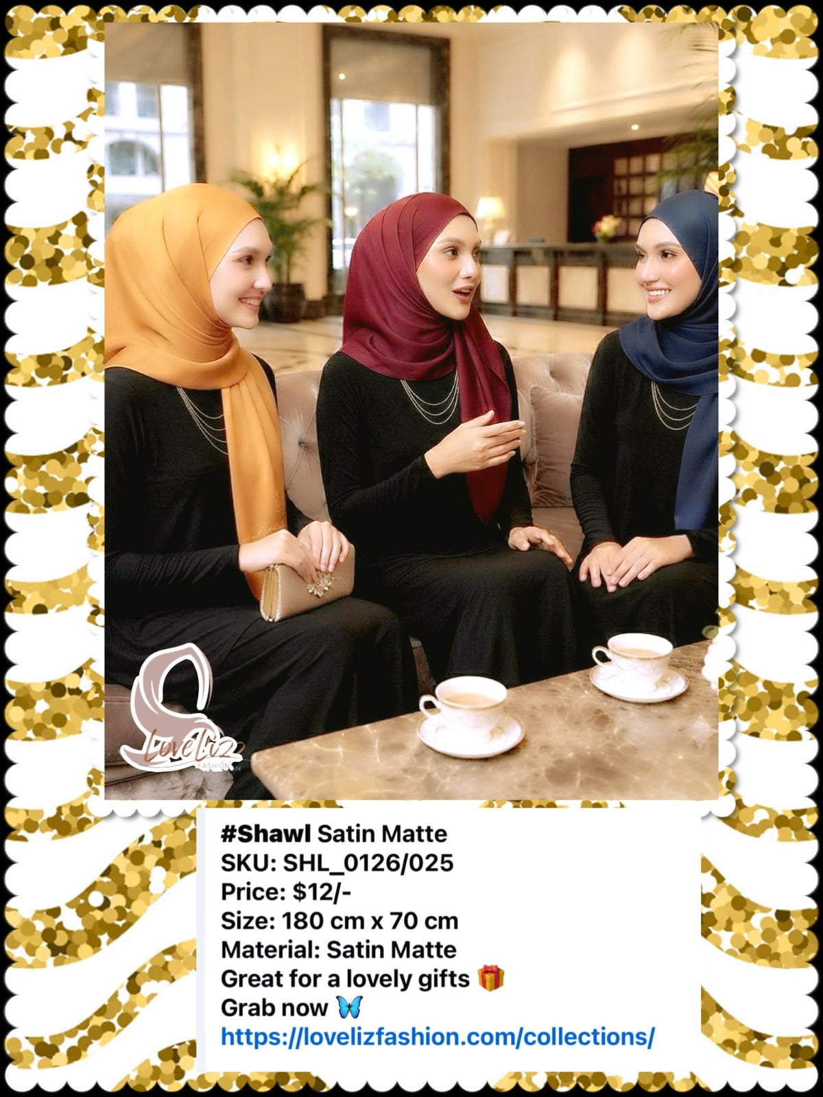 Shawl Satin Matte (SHL_0126/025)