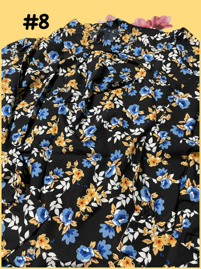 Top Modern Printed Blouse (BLSE-1005) (Top Only)