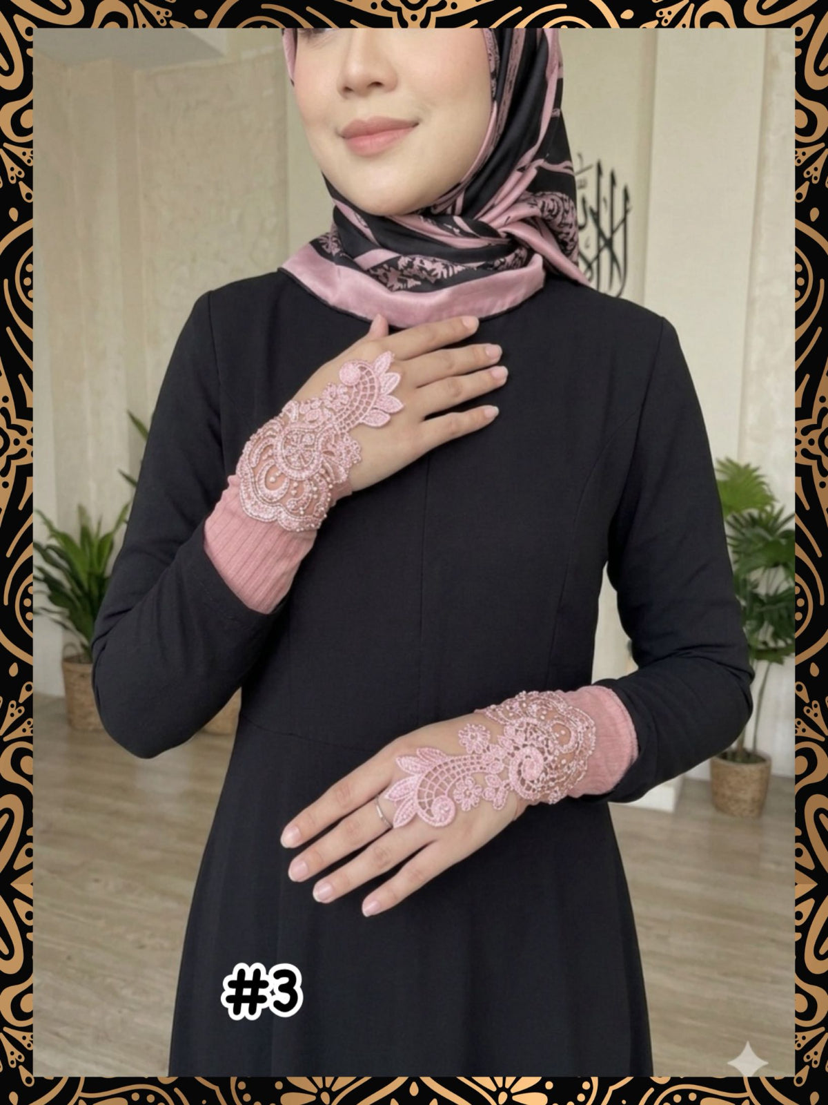 Lace Vintage Hand Socks (HSK_0526/009)